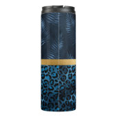 Bouteilles Isothermes Empreinte de léopard bleu Shimmer Nom floral tropi (Dos)