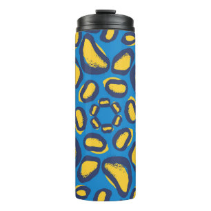 Bouteilles Isothermes Empreinte de léopard coloré, texture transparente.