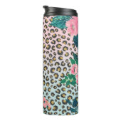 Bouteilles Isothermes Empreinte de léopard de Parties scintillant floral (Tourné sur la droite)
