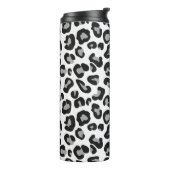 Bouteilles Isothermes Empreinte de léopard en noir et blanc avec gris (Tourné sur la gauche)