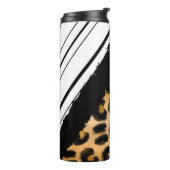 Bouteilles Isothermes Empreinte de léopard, Pois noirs et blancs, Grille (Tourné sur la gauche)
