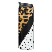 Bouteilles Isothermes Empreinte de léopard, Pois noirs et blancs, Grille (Tourné sur la droite)