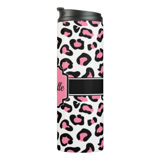 Bouteilles Isothermes Empreinte de léopard rose (Tourné sur la droite)