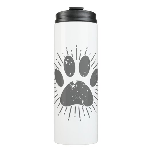 Bouteilles Isothermes Empreinte de patte de chien de rayon de soleil en  (Devant)