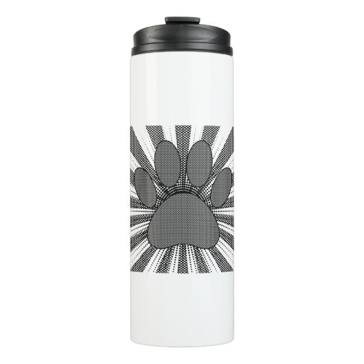 Bouteilles Isothermes Empreinte de patte de chien style manga (Devant)