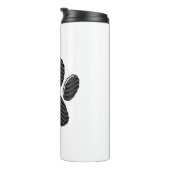 Bouteilles Isothermes Empreinte de patte de chiot rayé noir et blanc (Tourné sur la droite)