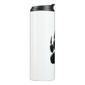 Bouteilles Isothermes Empreinte de patte de l'ours noir brillant (Tourné sur la gauche)