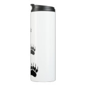 Bouteilles Isothermes Empreinte de patte d'ours noir dégradant (Tourné sur la droite)