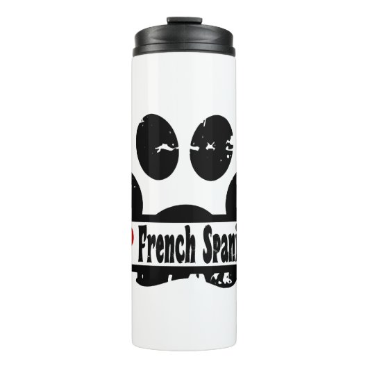 Bouteilles Isothermes Empreinte de patte français espagnol chien (Devant)