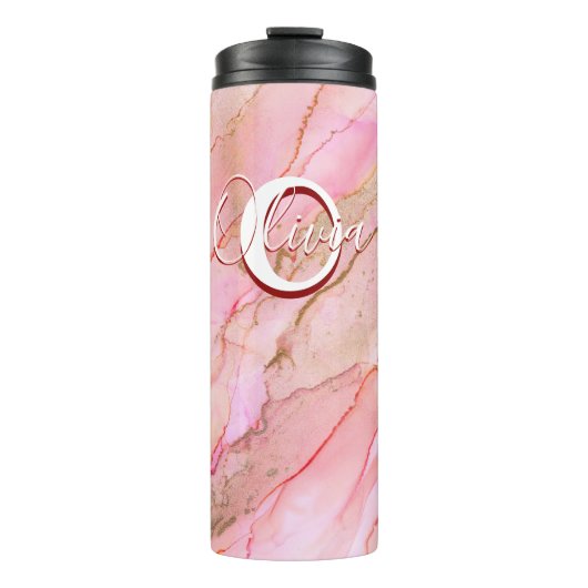 Bouteilles Isothermes Encre D'Alcool Fluide Rose Doux (Devant)