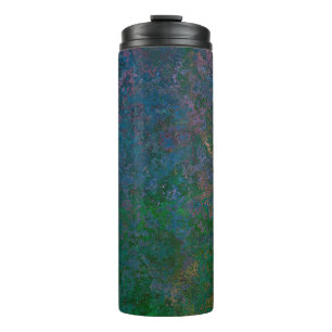 Bouteilles Isothermes Encre d'alcool vert foncé et bleu Abstrait
