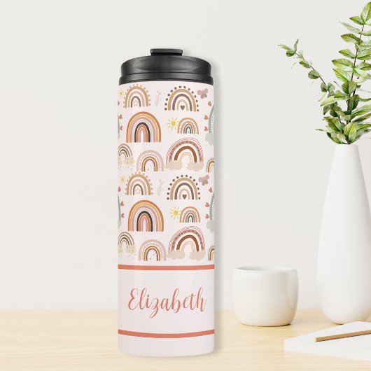 Bouteilles Isothermes Enfants arc-en-ciel Boho personnalisés
