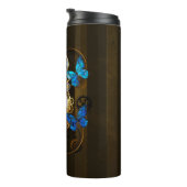 Bouteilles Isothermes Engrenages à vapeur et papillons bleus (Tourné sur la droite)