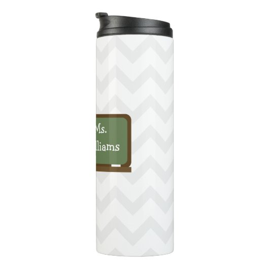 Bouteilles Isothermes Enseignant Fox Chalkboard Chevron (Tourné sur la droite)