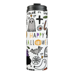 Bouteilles Isothermes Ensemble vintage d'Halloween. Icône d'halloween m