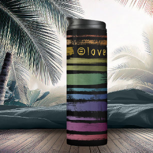 Bouteilles Isothermes Equality Love Rainbow Brush Strokes LGBTQ ID656