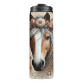 Bouteilles Isothermes Equestrian Floral Art Peacock Feather (Devant)