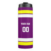 Bouteilles Isothermes Équipe blanche violette (Devant)