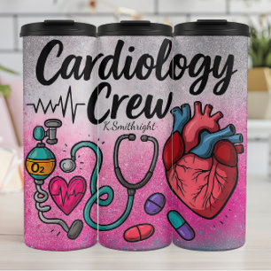 Bouteilles Isothermes Équipe de cardiologie Infirmière Conception de cœu