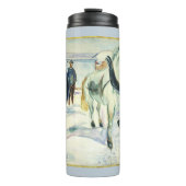 Bouteilles Isothermes Équipe de chevaux en neige par Edvard Munch (Devant)