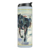 Bouteilles Isothermes Équipe de chevaux en neige par Edvard Munch (Tourné sur la gauche)