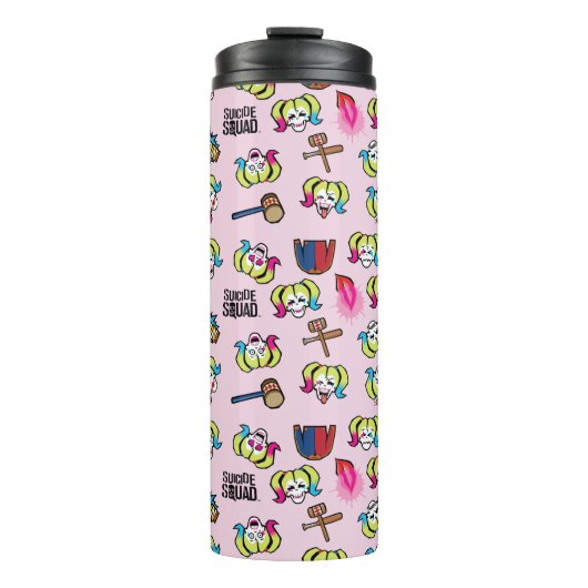 Bouteilles Isothermes Équipe de suicide | Harley Quinn Emoji Motif (Devant)
