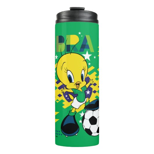 Bouteilles Isothermes Équipe de TWEETY™ Brésil Graphisme de football (Devant)