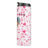 Bouteilles Isothermes Esthétique gris et rose Saint Valentin Photo (Tourné sur la droite)