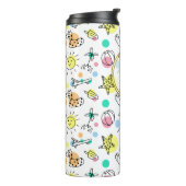 Bouteilles Isothermes Été Amusement Monogram Plage Vacances Doodles Déco (Tourné sur la gauche)