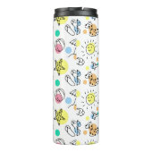 Bouteilles Isothermes Été Amusement Monogram Plage Vacances Doodles Déco (Dos)