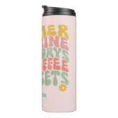 Bouteilles Isothermes Été Super Rétro Monogramme rose Nom Bagage (Tourné sur la droite)