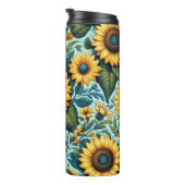 Bouteilles Isothermes Été/tournesol/oiseau (Tourné sur la droite)