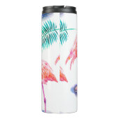 Bouteilles Isothermes Été tropical avec flamants roses feuilles de palmi (Dos)