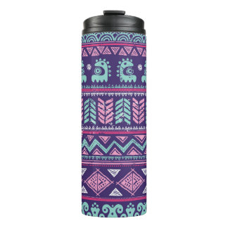 Bouteilles Isothermes Ethnique Tribale : Motif coloré sans couture.
