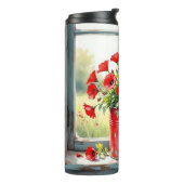 Bouteilles Isothermes Étiquette de café rouge des papilles rouges (Tourné sur la gauche)