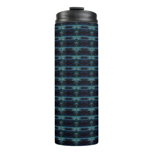 Bouteilles Isothermes Etoiles arc-en-ciel bleu vert, Motif Artdeco (Devant)