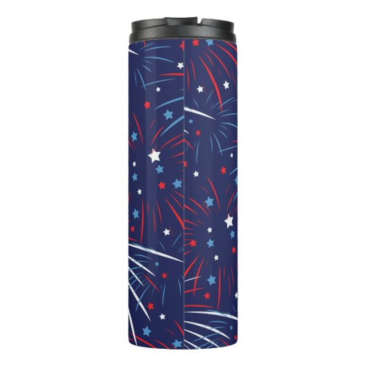 Bouteilles Isothermes Étoiles bleues blanches rouges de feux d'artifice (Dos)