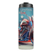 Bouteilles Isothermes Étoiles de moto patriotique 3D (Devant)