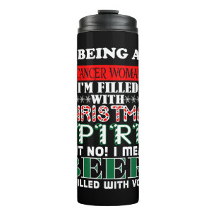 Bouteilles Isothermes Être Cancer Femme Remplir l'esprit de Noël Bière