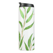 Bouteilles Isothermes Eucalyptus motif aquarelle sur blanc (Tourné sur la droite)