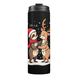 Bouteilles Isothermes Fa La La Llama Xmas Lumières Paresseux à cheval su