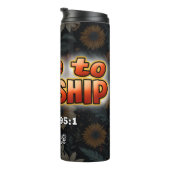 Bouteilles Isothermes Fabriqué pour le culte : fond floral (Tourné sur la droite)