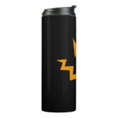 Bouteilles Isothermes Face Citrouille d'Halloween - Orange Horreur (Tourné sur la gauche)