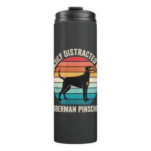 Bouteilles Isothermes Facilement distrait par Doberman Pinscher Retro Su