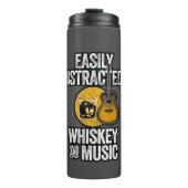 Bouteilles Isothermes Facilement distrait par le vin et le meurtre montr (Devant)