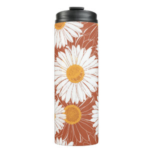 Bouteilles Isothermes Faisceaux Brown : Motif Fleur sans couture