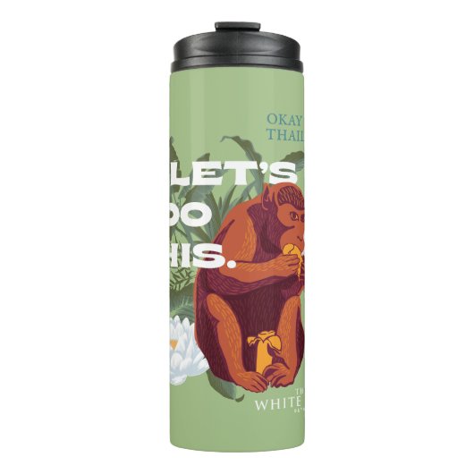 Bouteilles Isothermes "Faisons ça" Singe - Le Lotus Blanc (Devant)