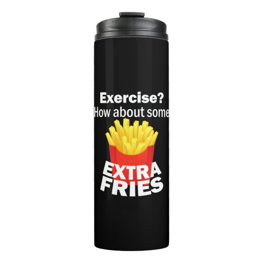 Bouteilles Isothermes Faites de l'exercice et des frites supplémentaires (Devant)