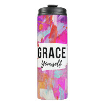 Faites-vous grâce Tumbler Abstrait Rose Inspirant