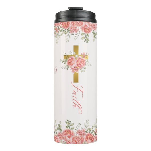 Bouteilles Isothermes Faith Cadeau Floral Cross (Devant)